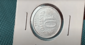 A moeda de 10 centavos de 1994: como um erro de cunhagem pode torná-la valiosa.