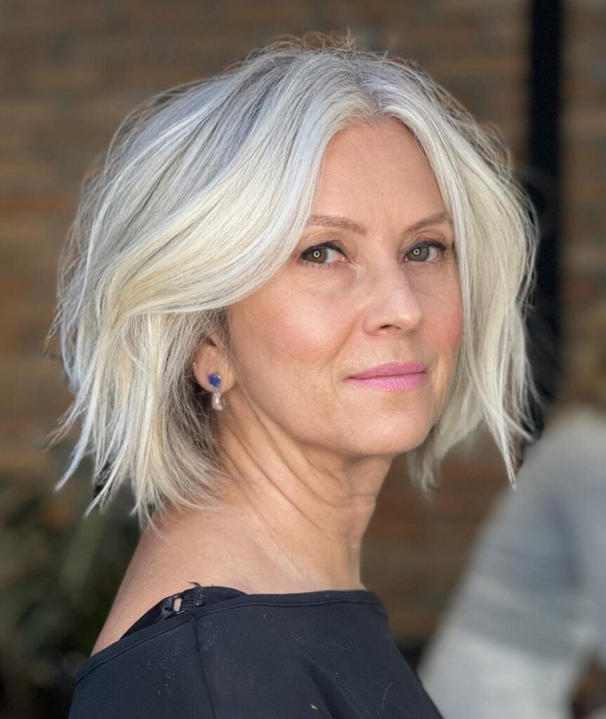 corte lob texturizado