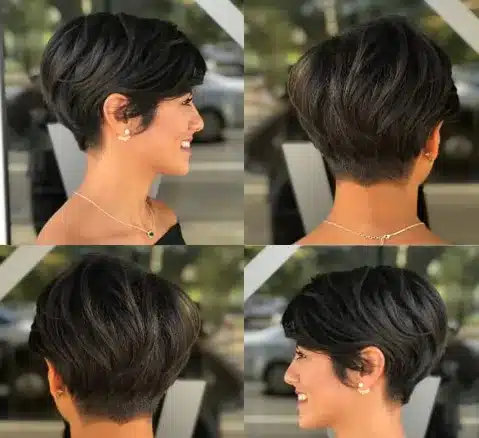 Corte de cabelo Pixie, visual estiloso e moderno.