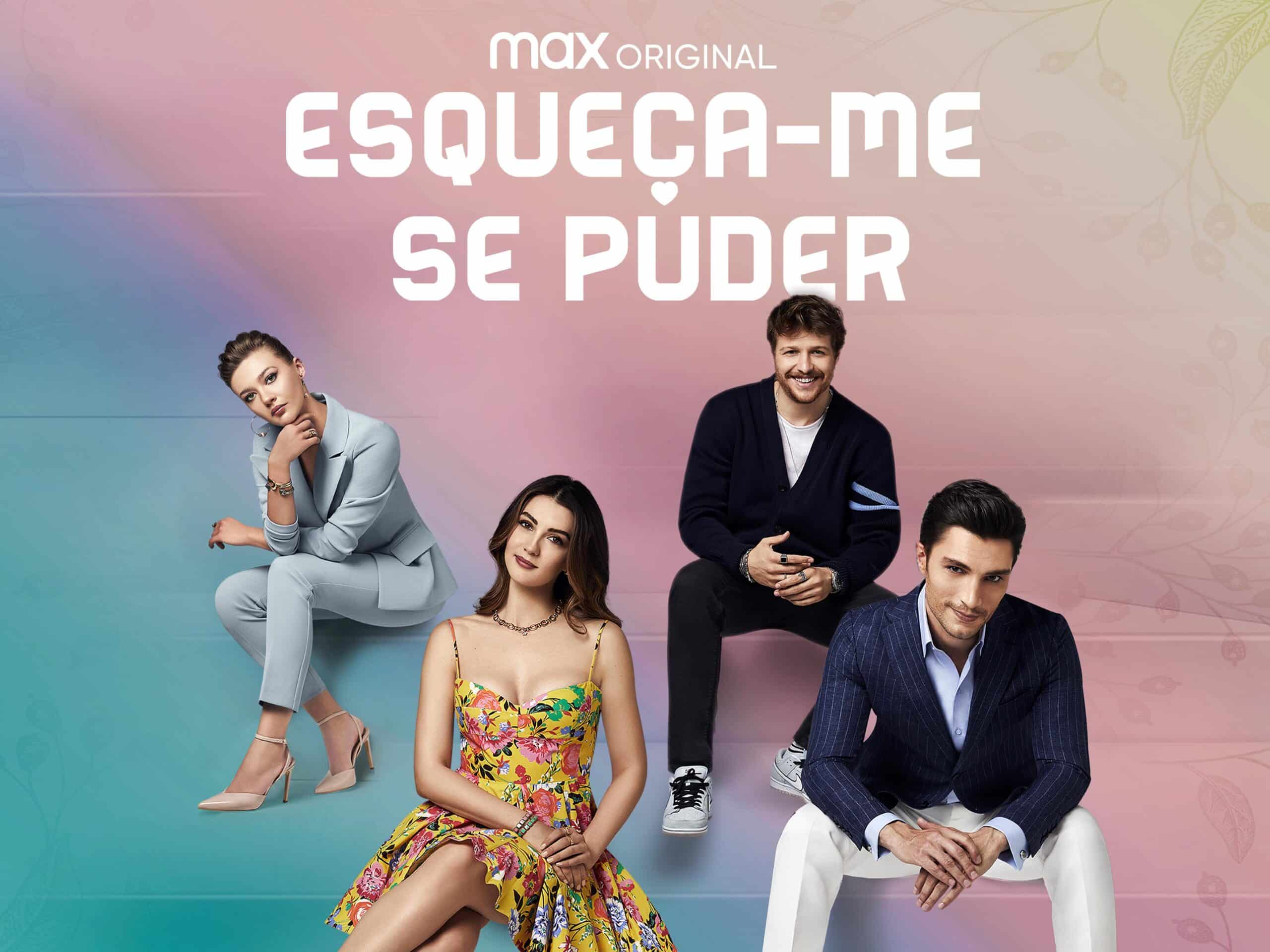 Pôster da novela turca 'Esqueça-me se Puder', uma história romântica e cheia de drama com um elenco incrível.