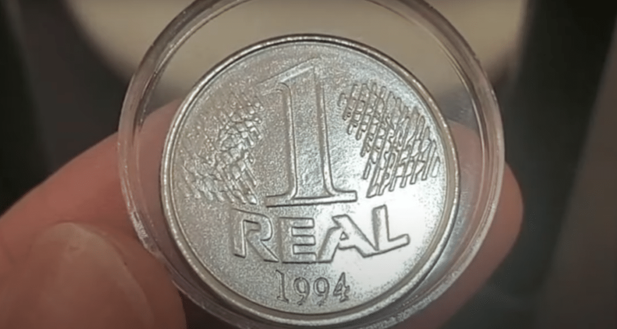 Moeda de 1 Real de 1994, uma peça rara e valiosa.