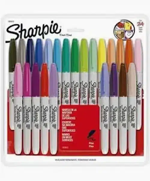 Canetas permanentes Sharpie em diversas cores para desenho e escrita