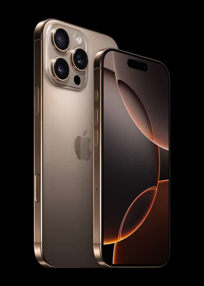 Imagem do iPhone 16 Pro em destaque com design refinado