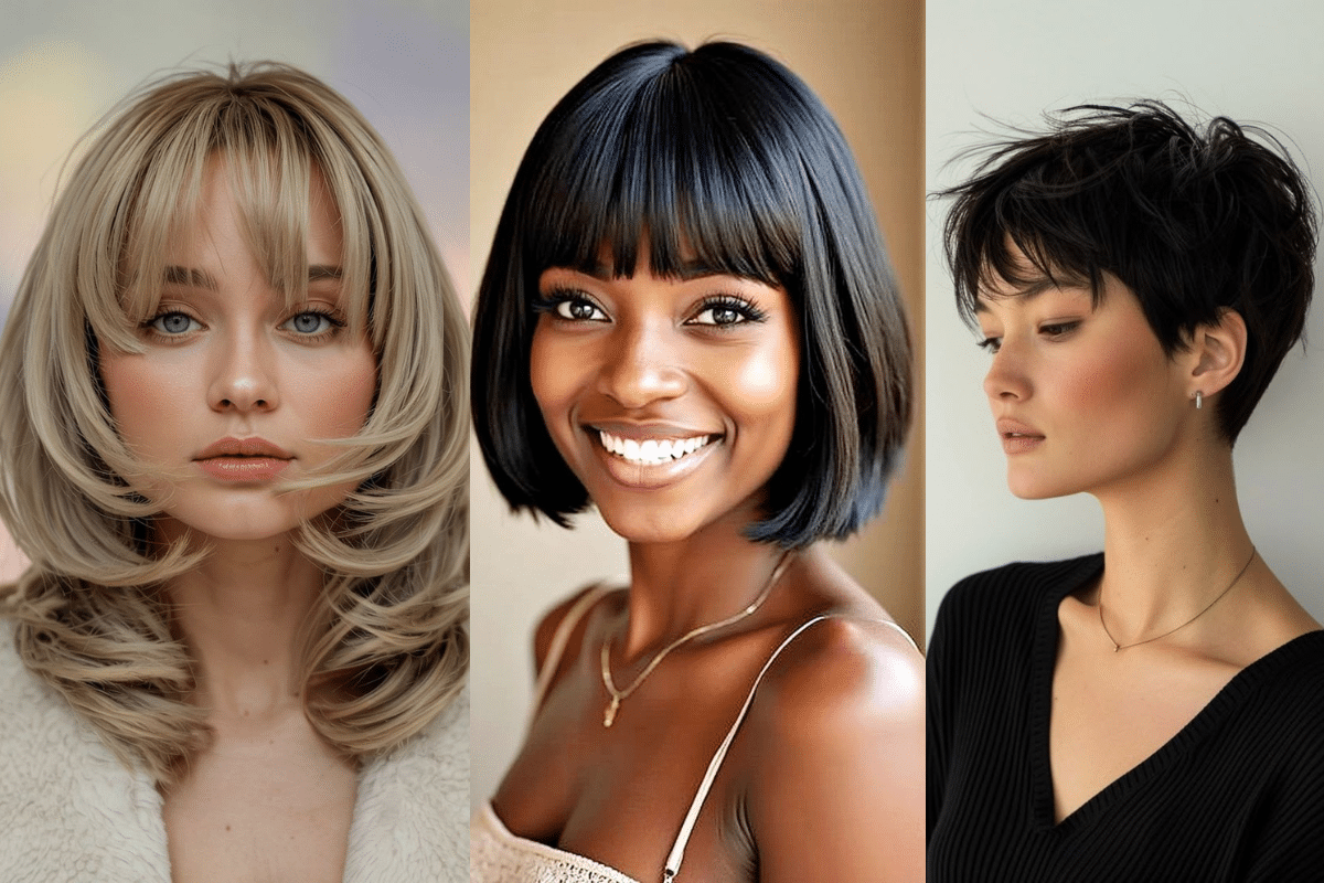 Três cortes de cabelo femininos que são tendência no inverno 2025