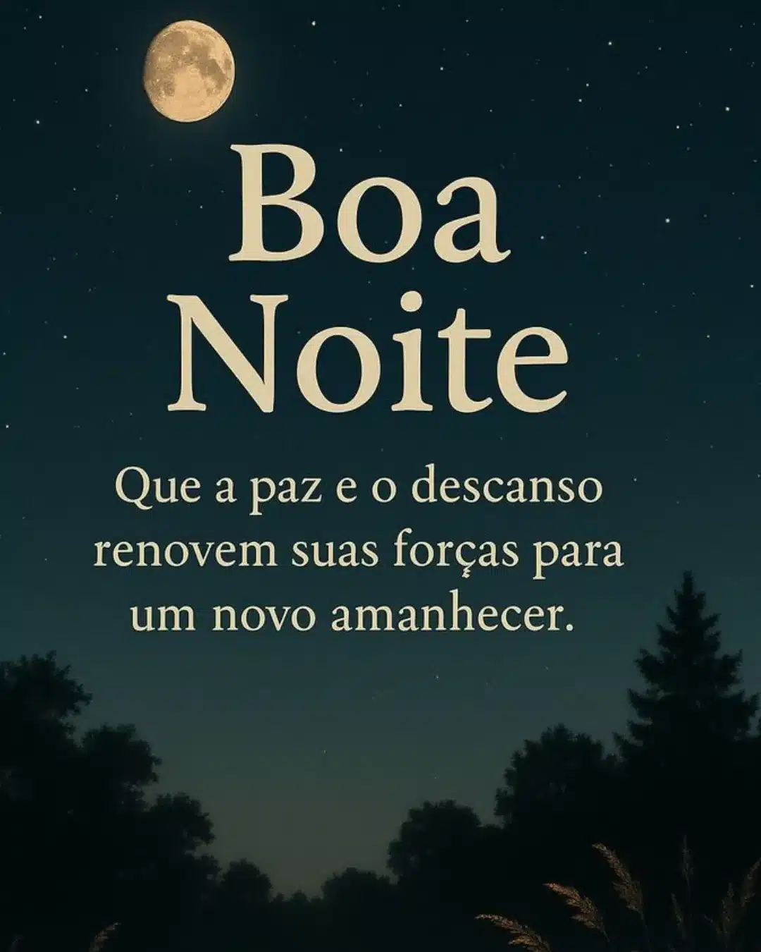  Boa noite com paz e renovação