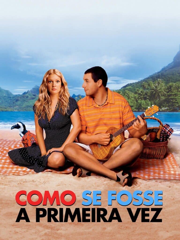 Cena do filme Como Se Fosse a Primeira Vez com casal na praia