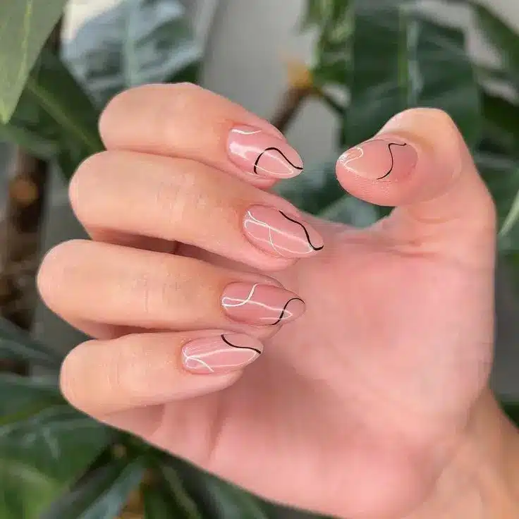 Arte minimalista com linhas abstratas