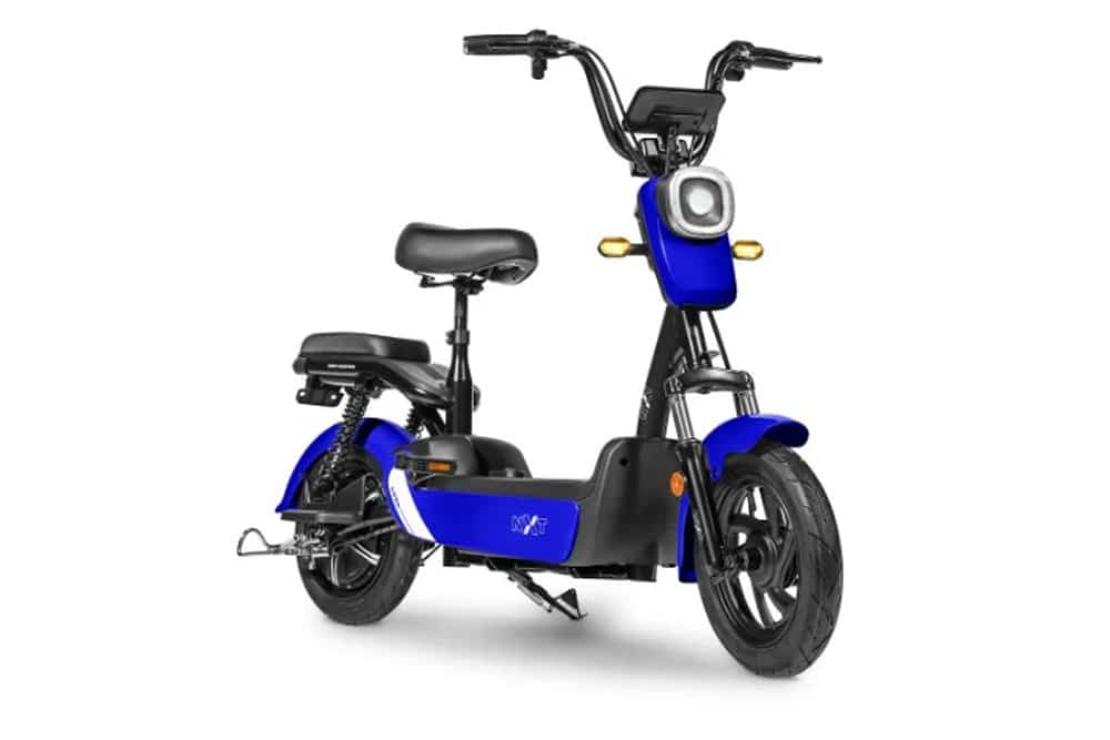 Mini scooter elétrica Zero Luna azul com design urbano e moderno