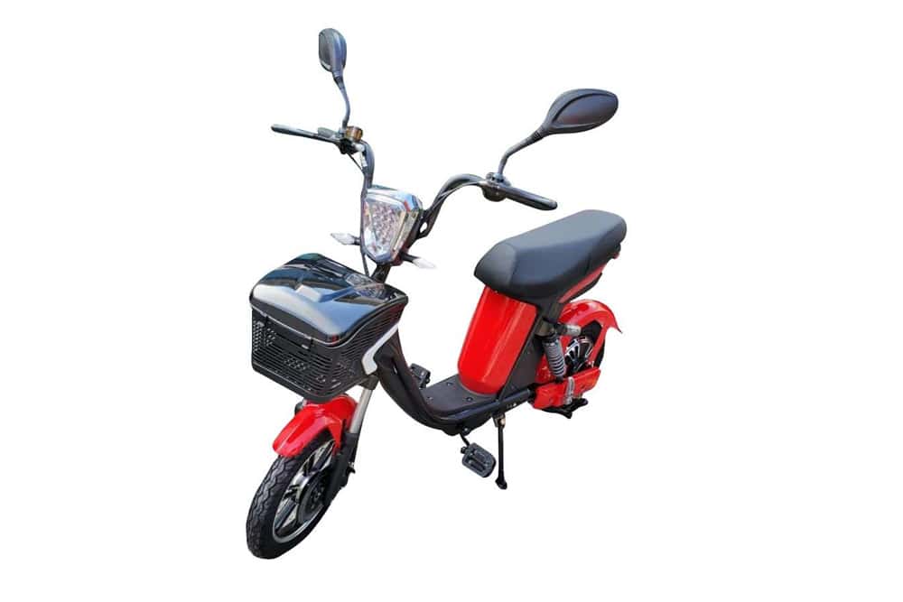 Bicicleta elétrica Tailg Dyfly vermelha com design compacto