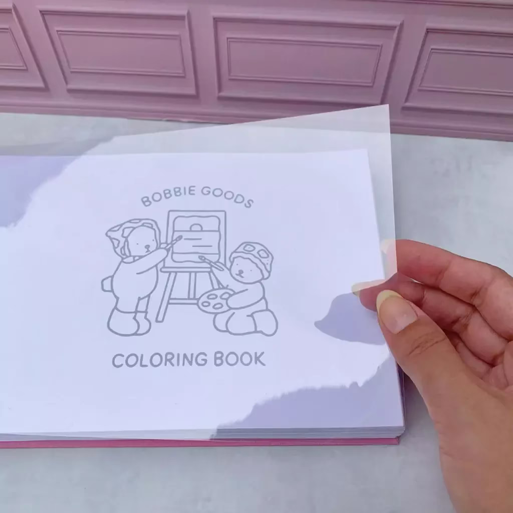 Folha de acetato para proteção do Bobbie Goods Coloring Book