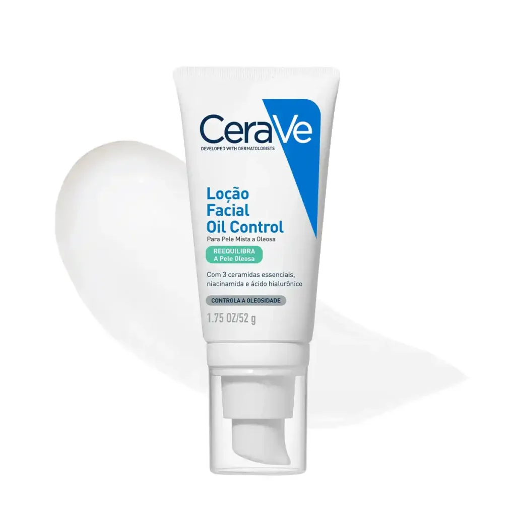 Loção facial CeraVe para controle da oleosidade e hidratação da pele no inverno