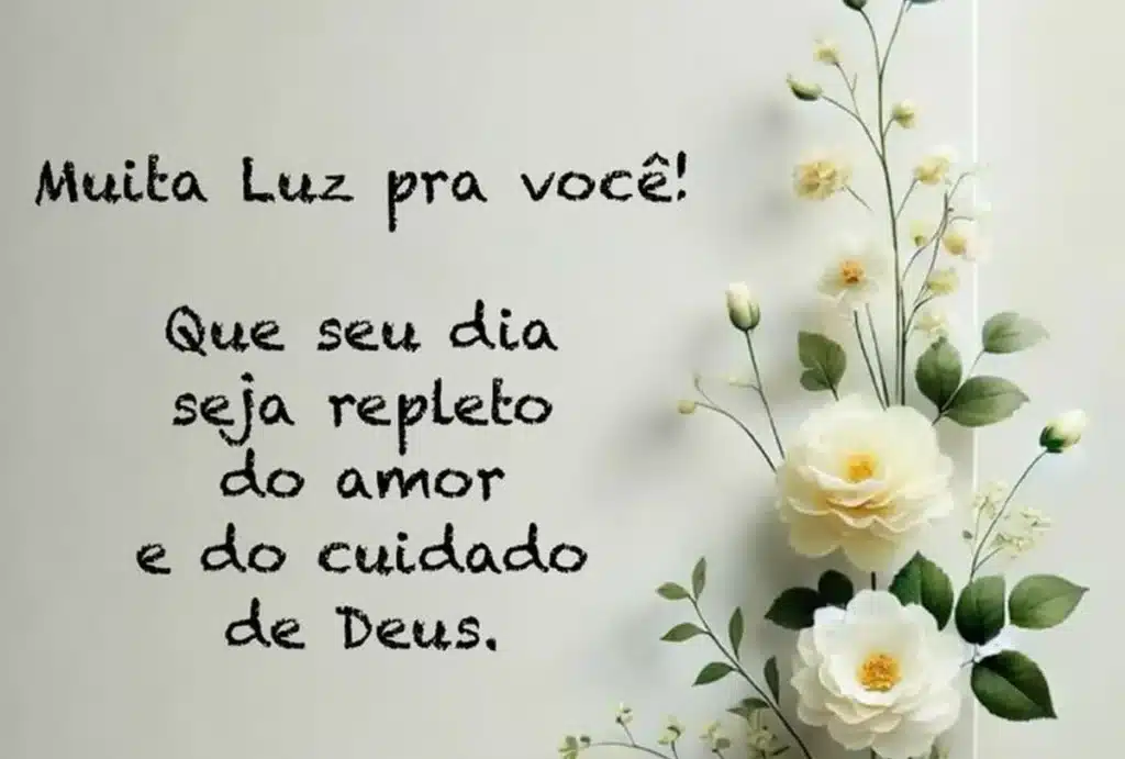 Mensagem de luz e bênção para um novo dia.