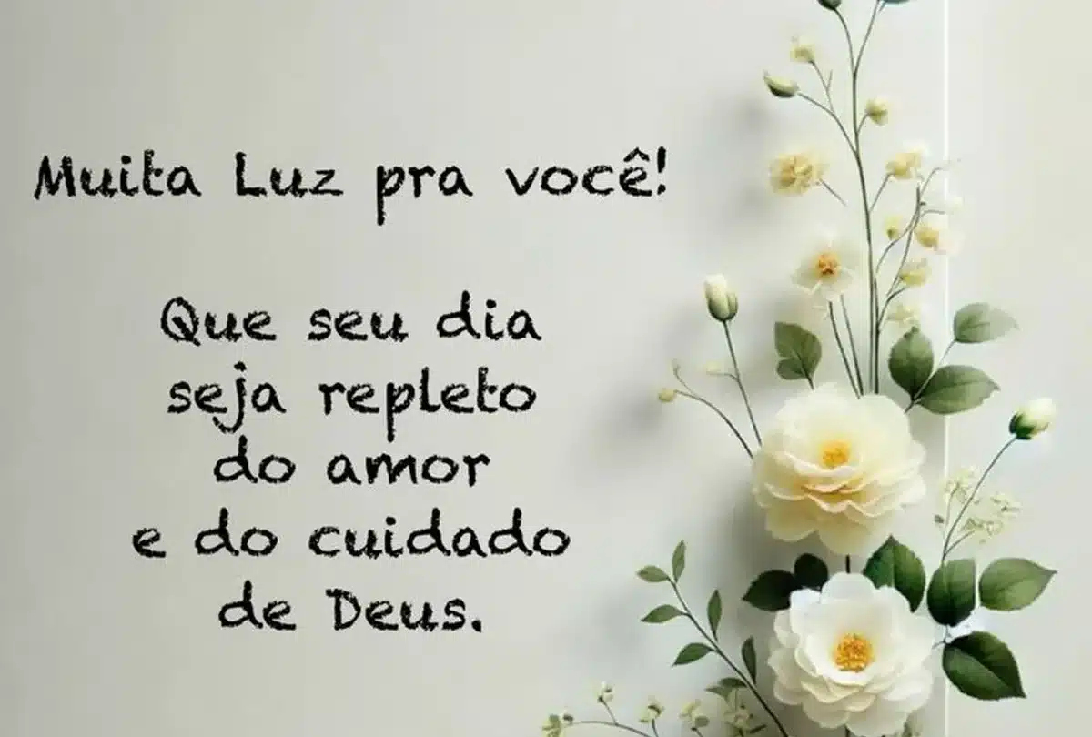 Mensagem de luz e bênção para um novo dia.