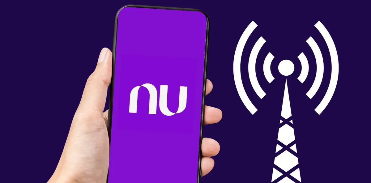 Imagem do aplicativo Nubank com a operadora virtual NuCel.