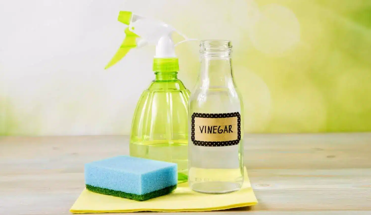 Kit de limpeza com vinagre para eliminar odores da casa