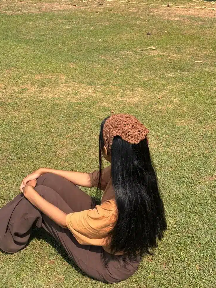 Bandana personalizada de crochê, estilo elegante e confortável