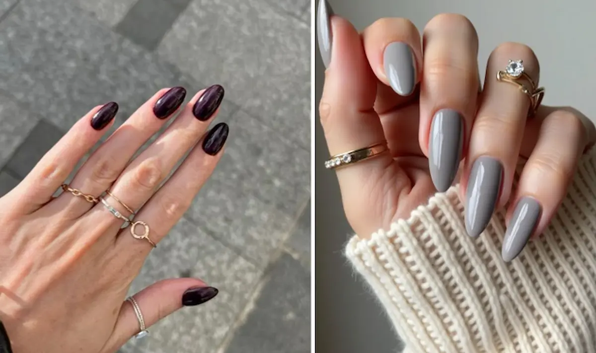 Unhas das 5 cores mais cobiçadas da temporada, mostrando tendências de esmalte para 2025.