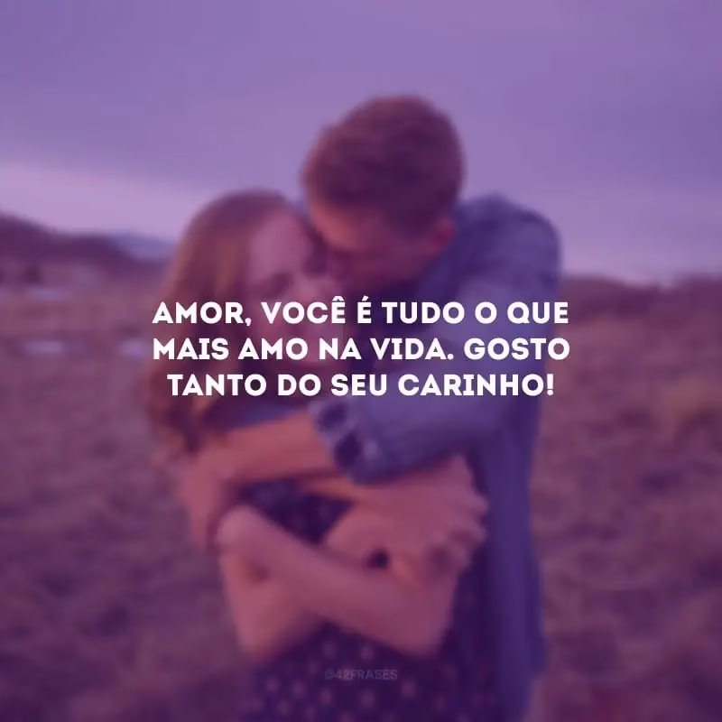 Imagem com uma frase romântica para enviar no WhatsApp.