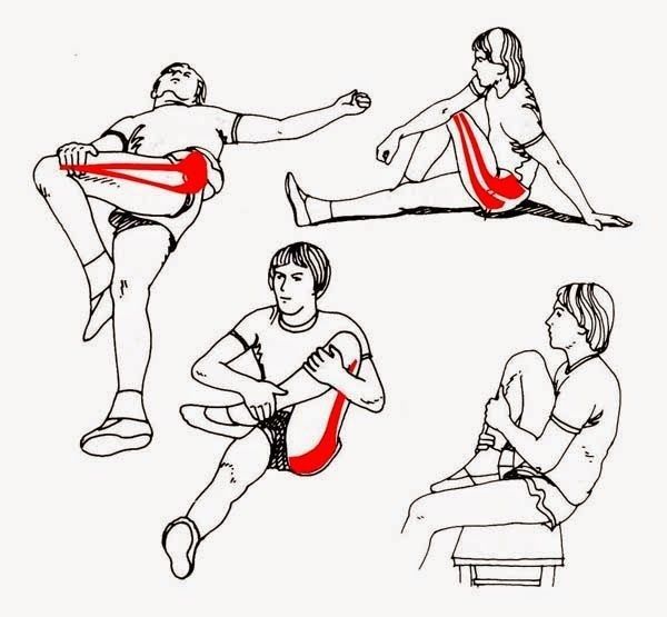 Quatro variações do alongamento do músculo piriforme para alívio imediato da dor no nervo ciático.