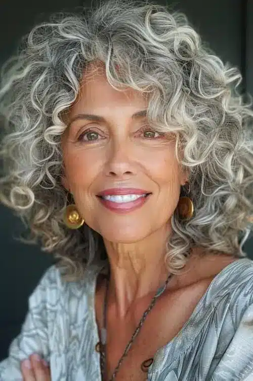 Franja mais longa e suave para mulheres após os 50 anos.