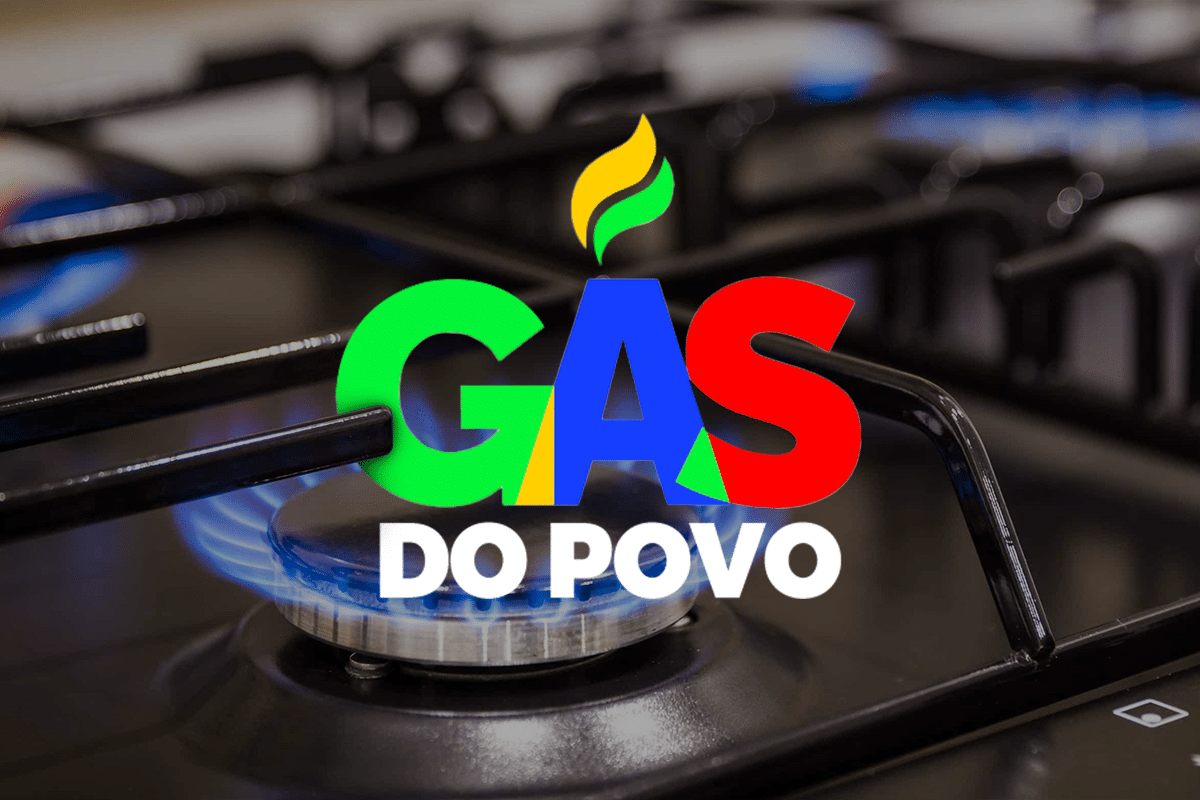 Imagem ilustrativa do Auxílio Gás do Povo com foco em um fogão a gás, simbolizando a gratuidade do benefício para famílias de baixa renda no Brasil.