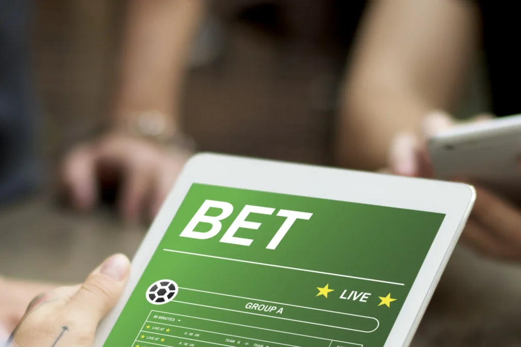 Tablet exibindo plataforma de apostas ao vivo, refletindo a medida do STF sobre verificação de CPFs.