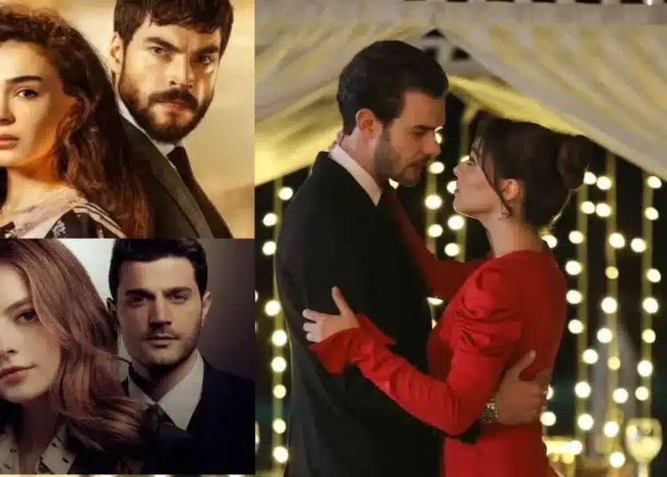 Casais apaixonados de Novelas Turcas, destacando o drama e romance em produções de sucesso internacional como Herçai e Será Isso Amor.