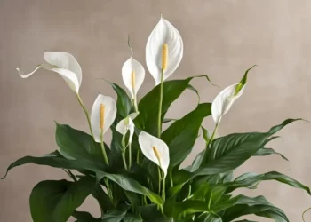 Lírio da Paz, uma planta eficiente na purificação do ar, ideal para ambientes internos.