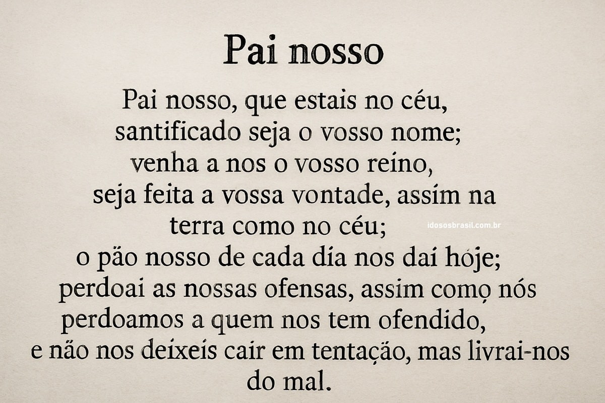 Oração Pai Nosso em português