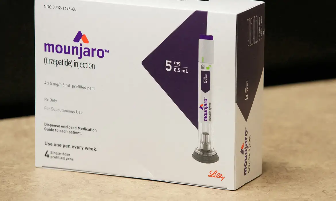  Caixa de Mounjaro injeção de tirzepatida 5mg 0,5mL com caneta pré-preenchida para uso semanal