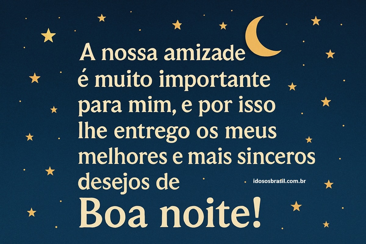 mensagem de boa noite com carinho