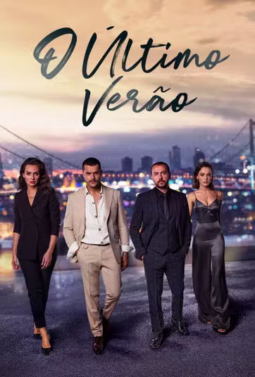 Capa da série turca O Último Verão mostrando personagens em ambiente sério, representando tensão, decisões difíceis e drama familiar.