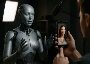 Robô sendo gravada..