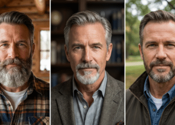 Homens com barbas grisalhas e bem cuidadas.