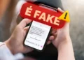 Imagem alerta sobre golpe envolvendo SMS falso do INSS com ameaça de corte de benefício por falta de Prova de Vida.