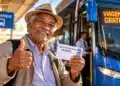 Idoso de baixa renda com passagem gratuita para viagem de ônibus interestadual